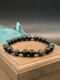 Onyx with cubic zircon stones